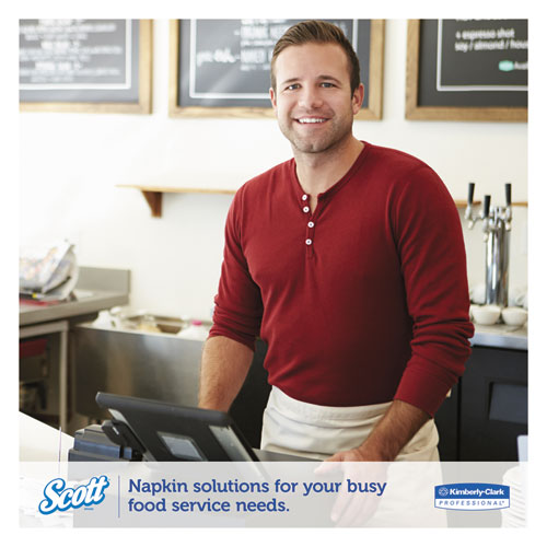 Image of Scott® Megacartridge Napkins, 1-Ply, 8 2/5 X 6 1/2, White, 875/pack, 6 Packs/carton