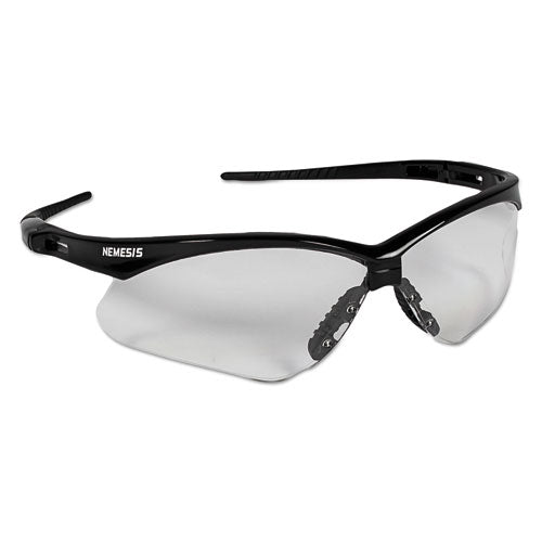 Image of KleenGuard Nemesis Safety Glasses, Black Frame, Clear Lens