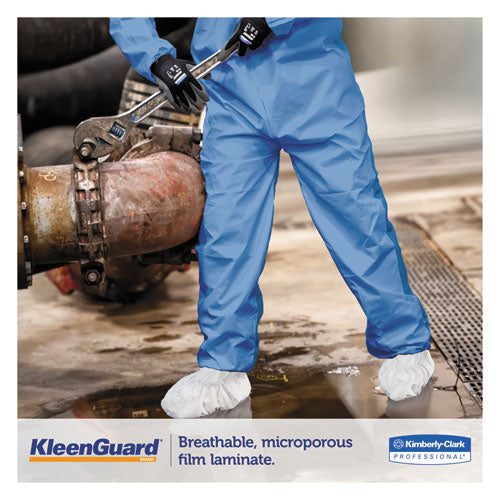 Image of KleenGuard A40 Liquid And Particle Protection Shoe Covers, Medium, White, 400/Carton