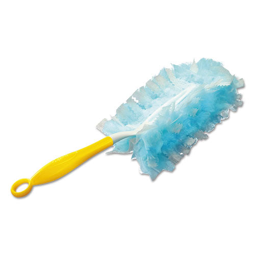 Image of Swiffer® Dusters Starter Kit, Dust Lock Fiber, 6" Handle, Blue/yellow, 6/carton