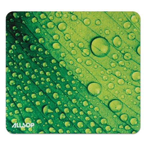 Image of Allsop® Naturesmart Mouse Pad, 8.5 x 8, Leaf Raindrop Design