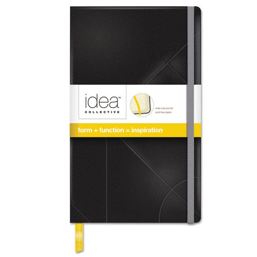 Image of TOPS Idea Collective Journal with Elastic Closure, 1-Subject, Wide/Legal Rule, Black Hardcover, (120) 8.25 x 5 Sheets