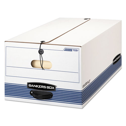 Image of Bankers Box® Stor/file Medium-Duty Strength Storage Boxes, Legal Files, 15.25" X 19.75" X 10.75", White/blue, 4/carton