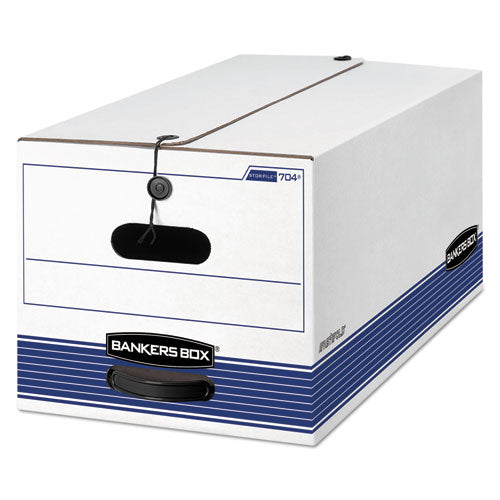 Image of Bankers Box® Stor/file Medium-Duty Strength Storage Boxes, Letter Files, 12.25" X 24.13" X 10.75", White/blue, 12/carton