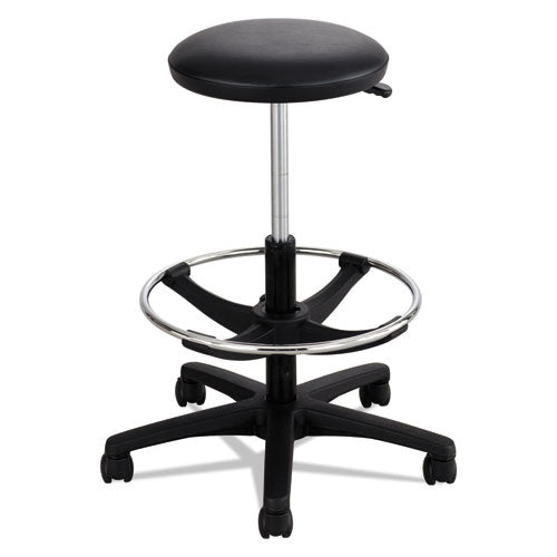 Image of Safco® Extended-Height Lab Stool, Backless, Supports Up To 250 Lb, 22" To 32" Seat Height, Black