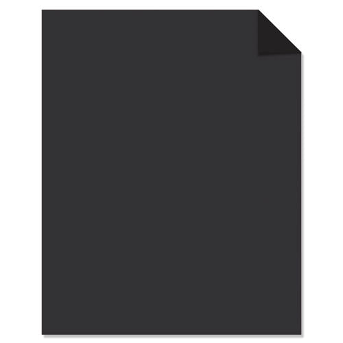 Image of Astrobrights® Color Cardstock, 65 lb Cover Weight, 8.5 x 11, Eclipse Black, 100/Pack