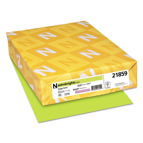 Image of Astrobrights® Color Paper, 24 lb Bond Weight, 8.5 x 11, Vulcan Green, 500/Ream