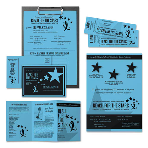Image of Astrobrights® Color Cardstock, 65 lb Cover Weight, 8.5 x 11, Lunar Blue, 250/Pack