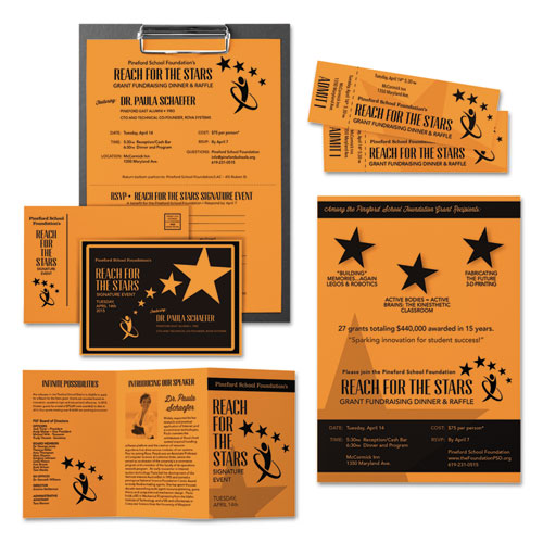 Image of Astrobrights® Color Cardstock, 65 lb Cover Weight, 8.5 x 11, Cosmic Orange, 250/Pack