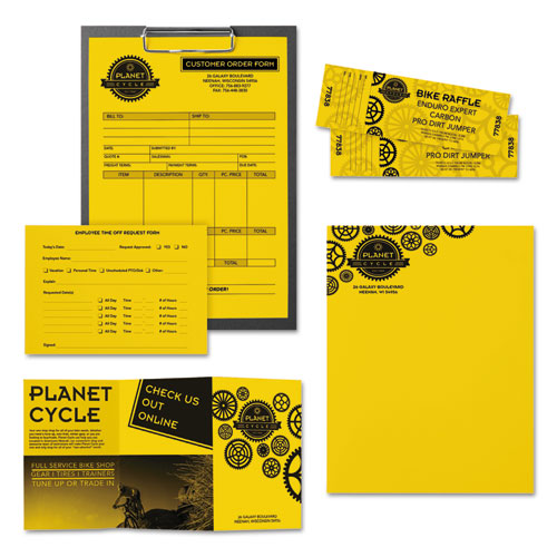 Image of Astrobrights® Color Paper, 24 lb Bond Weight, 11 x 17, Solar Yellow, 500/Ream