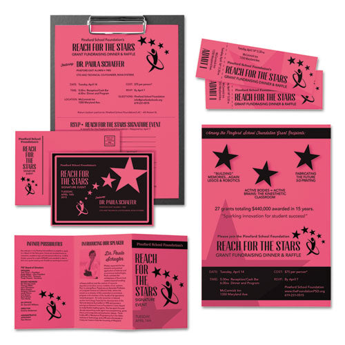 Image of Astrobrights® Color Cardstock, 65 lb Cover Weight, 8.5 x 11, Plasma Pink, 250/Pack
