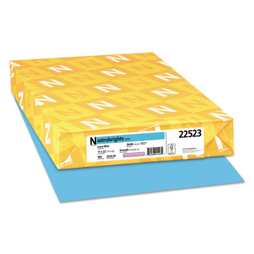 Image of Astrobrights® Color Paper, 24 lb Bond Weight, 11 x 17, Lunar Blue, 500/Ream