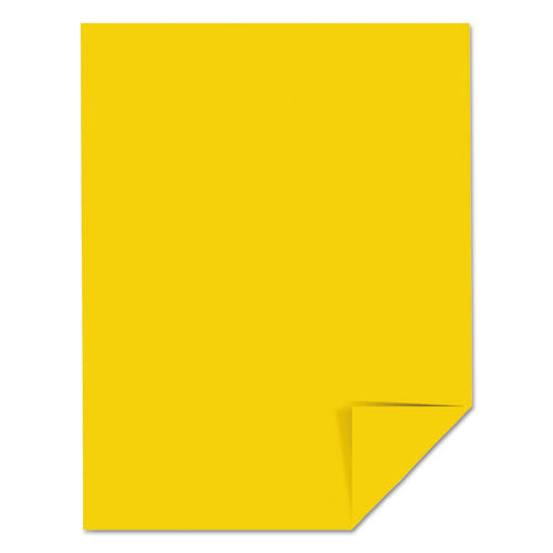 Image of Astrobrights® Color Cardstock, 65 lb Cover Weight, 8.5 x 11, Sunburst Yellow, 250/Pack