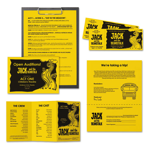 Image of Astrobrights® Color Paper, 24 lb Bond Weight, 11 x 17, Solar Yellow, 500/Ream