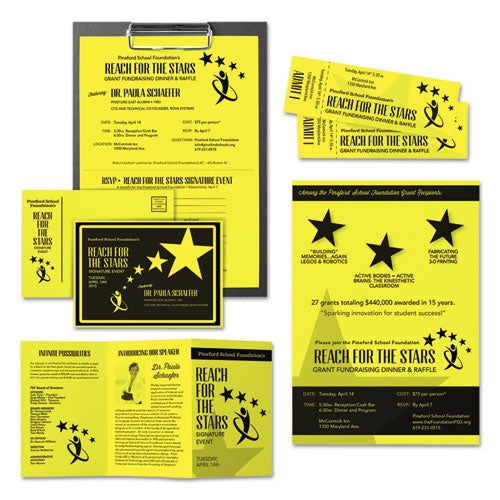 Image of Astrobrights® Color Cardstock, 65 lb Cover Weight, 8.5 x 11, Lift-Off Lemon, 250/Pack