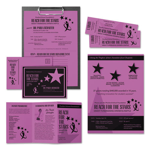 Image of Astrobrights® Color Cardstock, 65 lb Cover Weight, 8.5 x 11, Outrageous Orchid, 250/Pack