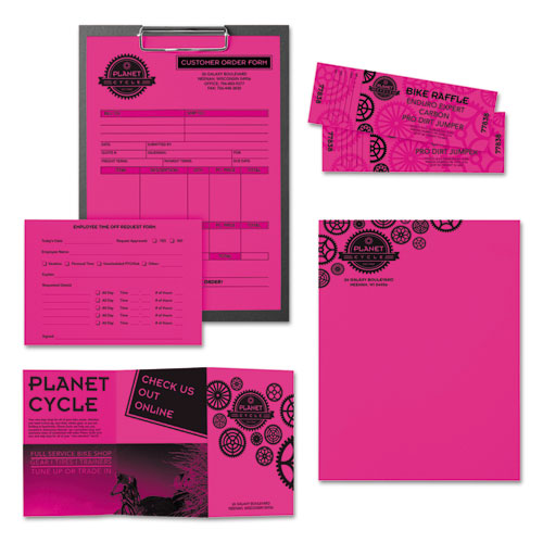 Image of Astrobrights® Color Paper, 24 lb Bond Weight, 8.5 x 11, Fireball Fuchsia, 500/Ream