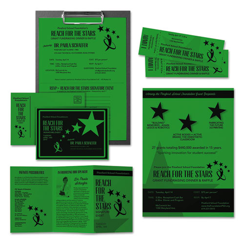 Image of Astrobrights® Color Cardstock, 65 lb Cover Weight, 8.5 x 11, Gamma Green, 250/Pack