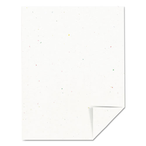 Image of Astrobrights® Color Cardstock, 65 lb Cover Weight, 8.5 x 11, Stardust Flecked White, 250/Pack