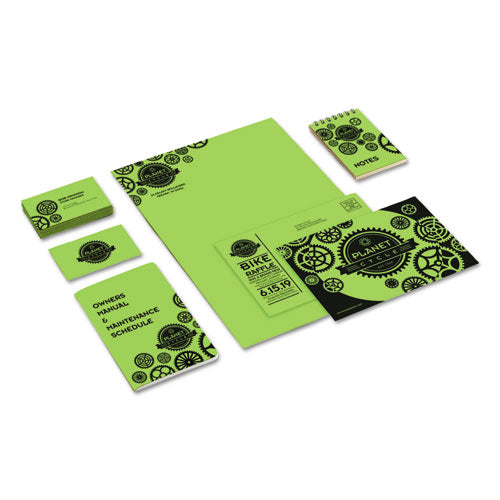 Image of Astrobrights® Color Cardstock, 65 lb Cover Weight, 8.5 x 11, Martian Green, 250/Pack