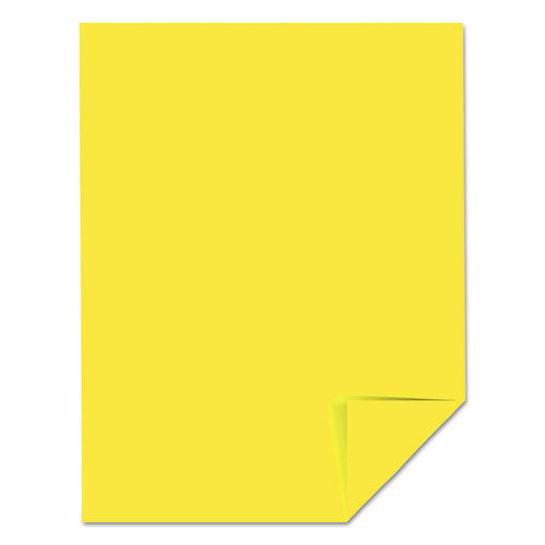 Image of Astrobrights® Color Cardstock, 65 lb Cover Weight, 8.5 x 11, Lift-Off Lemon, 250/Pack