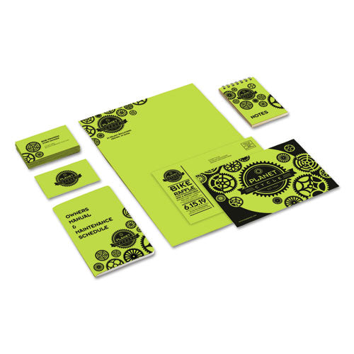 Image of Astrobrights® Color Cardstock, 65 lb Cover Weight, 8.5 x 11, Vulcan Green, 250/Pack