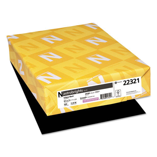 Image of Astrobrights® Color Paper, 24 lb Bond Weight, 8.5 x 11, Eclipse Black, 500/Ream
