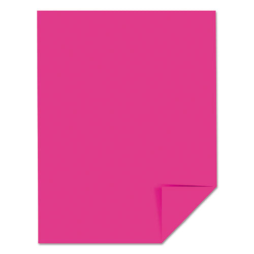 Image of Astrobrights® Color Cardstock, 65 lb Cover Weight, 8.5 x 11, Fireball Fuchsia, 250/Pack