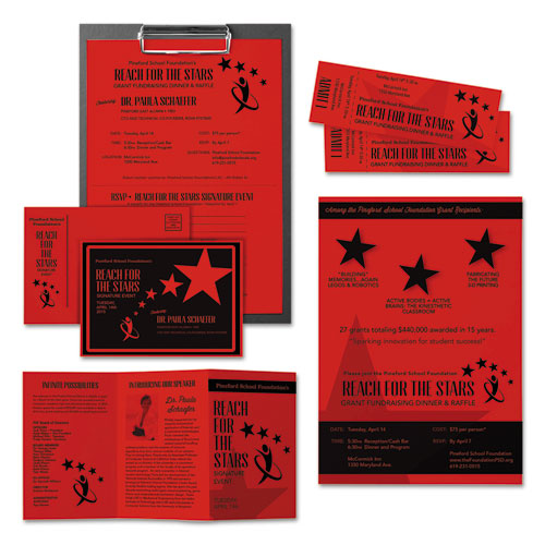 Image of Astrobrights® Color Cardstock, 65 lb Cover Weight, 8.5 x 11, Re-Entry Red, 250/Pack