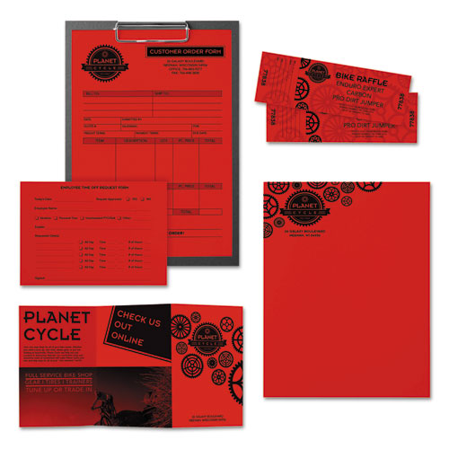 Image of Astrobrights® Color Paper, 24 lb Bond Weight, 11 x 17, Re-Entry Red, 500/Ream