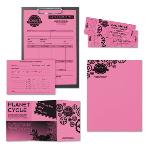Image of Astrobrights® Color Paper, 24 lb Bond Weight, 8.5 x 11, Pulsar Pink, 500/Ream