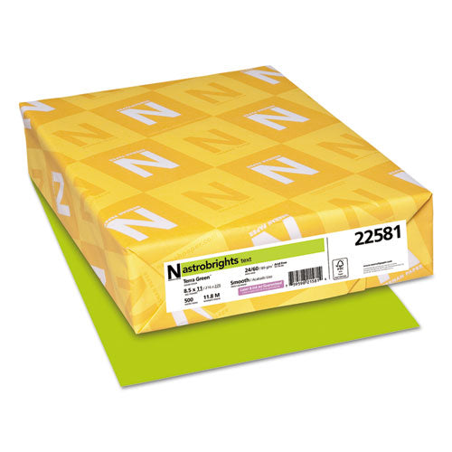 Image of Astrobrights® Color Paper, 24 lb Bond Weight, 8.5 x 11, Terra Green, 500/Ream