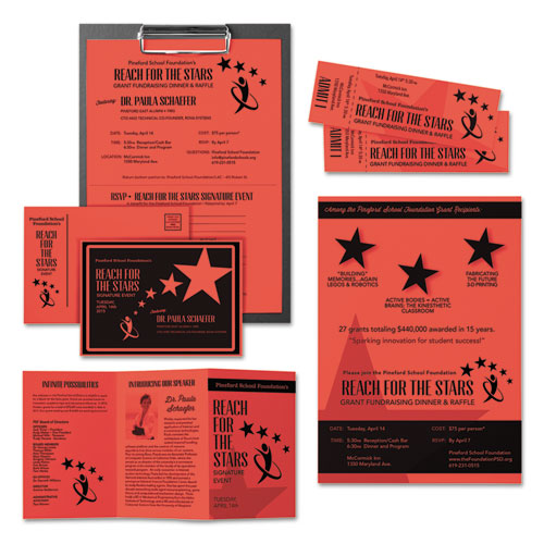 Image of Astrobrights® Color Cardstock, 65 lb Cover Weight, 8.5 x 11, Rocket Red, 250/Pack