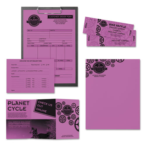 Image of Astrobrights® Color Paper, 24 lb Bond Weight, 8.5 x 11, Outrageous Orchid, 500/Ream