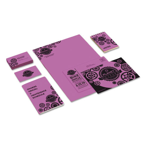 Image of Astrobrights® Color Cardstock, 65 lb Cover Weight, 8.5 x 11, Outrageous Orchid, 250/Pack