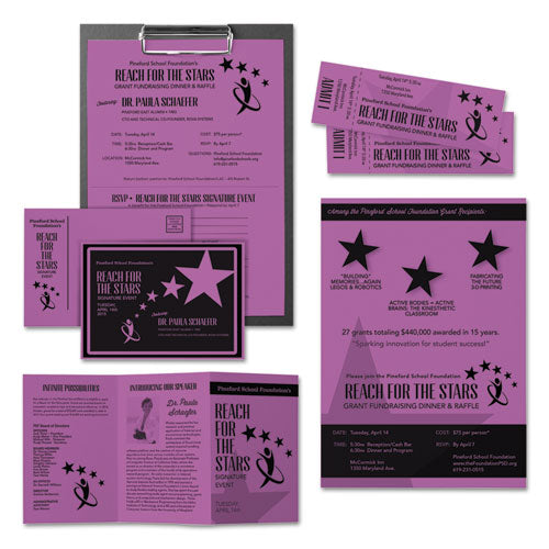 Image of Astrobrights® Color Cardstock, 65 lb Cover Weight, 8.5 x 11, Planetary Purple, 250/Pack
