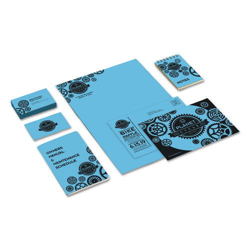 Image of Astrobrights® Color Cardstock, 65 lb Cover Weight, 8.5 x 11, Lunar Blue, 250/Pack