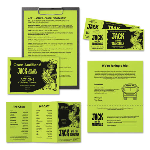 Image of Astrobrights® Color Paper, 24 lb Bond Weight, 8.5 x 11, Vulcan Green, 500/Ream