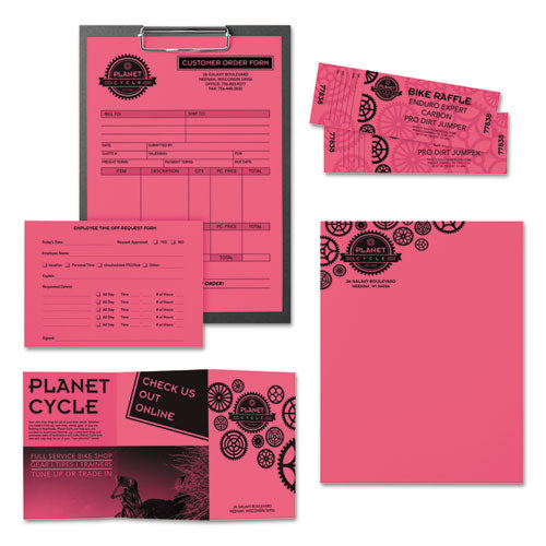 Image of Astrobrights® Color Paper, 24 lb Bond Weight, 8.5 x 11, Plasma Pink, 500/Ream