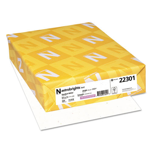 Image of Astrobrights® Color Paper, 24 lb Bond Weight, 8.5 x 11, Stardust White, 500 Sheets/Ream