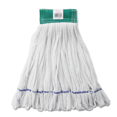 Image of Rubbermaid® Commercial Rough Floor Mop Head, Medium, Cotton/synthetic, White, 12/carton