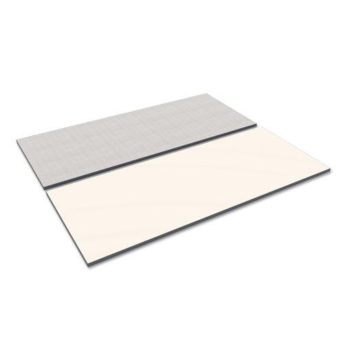 Image of Alera® Reversible Laminate Table Top, Rectangular, 71.5w X 29.5d, White/gray