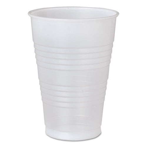 Image of Dart® High-Impact Polystyrene Cold Cups, 16 oz, Plastic, Translucent, 50/Pack