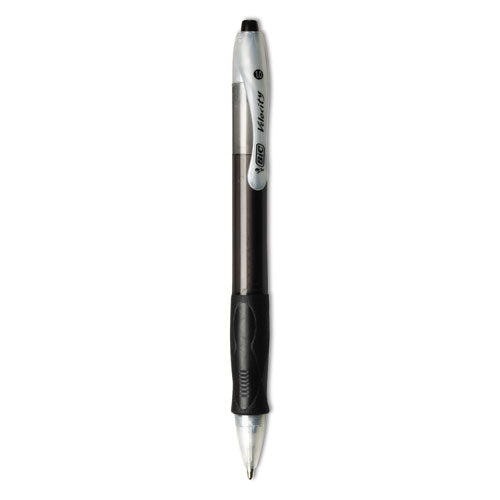 Image of BIC® Velocity Easy Glide Ballpoint Pen Value Pack, Retractable, Medium 1 Mm, Black Ink, Black Barrel, 36/pack
