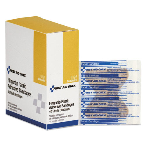 Image of First Aid Only Fingertip Bandages, 1.88 X 2, 40/box