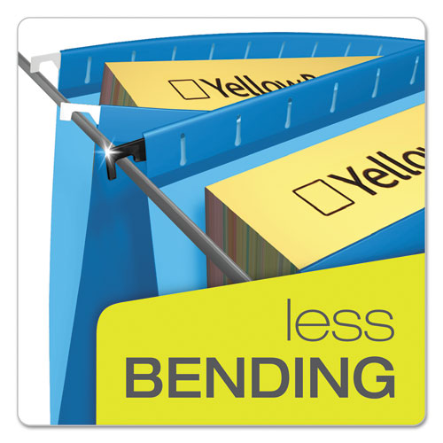 Image of Pendaflex® SureHook Hanging Folders, Letter Size, 1/5-Cut Tabs, Blue, 20/Box