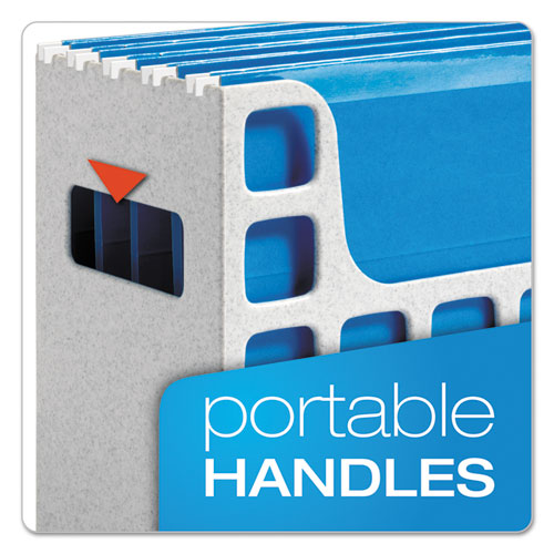 Image of Pendaflex® Desktop File With Hanging Folders, Letter Size, 6" Long, Granite