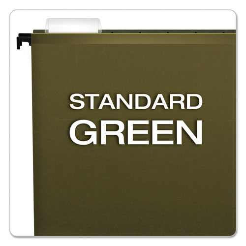 Image of Pendaflex® SureHook Hanging Folders, Letter Size, 1/5-Cut Tabs, Standard Green, 20/Box