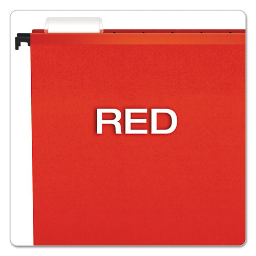 Image of Pendaflex® SureHook Hanging Folders, Letter Size, 1/5-Cut Tabs, Red, 20/Box