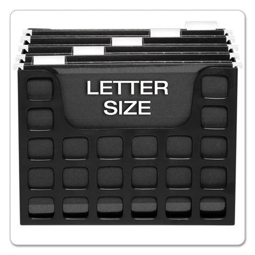 Image of Pendaflex® Desktop File With Hanging Folders, Letter Size, 6" Long, Black